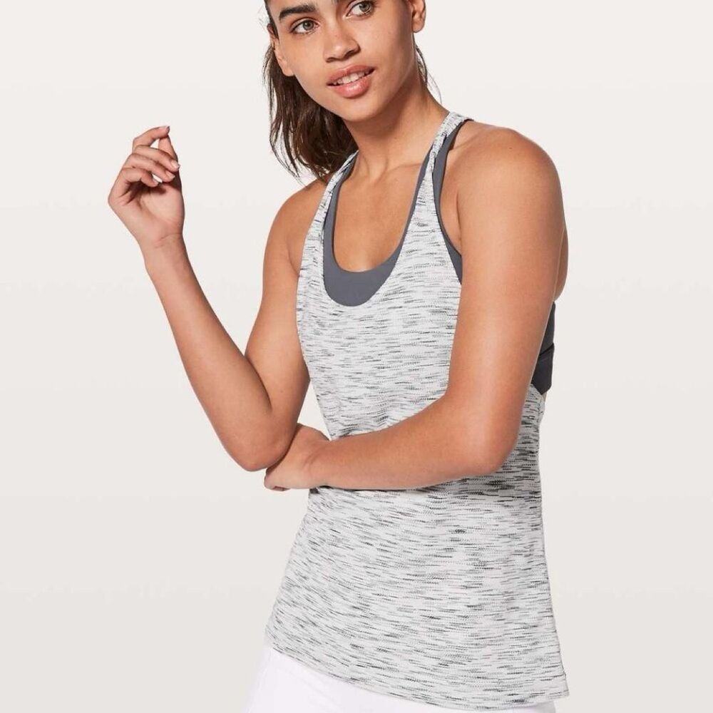 Lululemon Twist and toil tank size 4 white gray